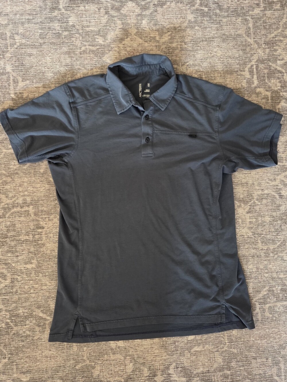 Arc'teryx Men's Slate Blue Short-Sleeve Polo